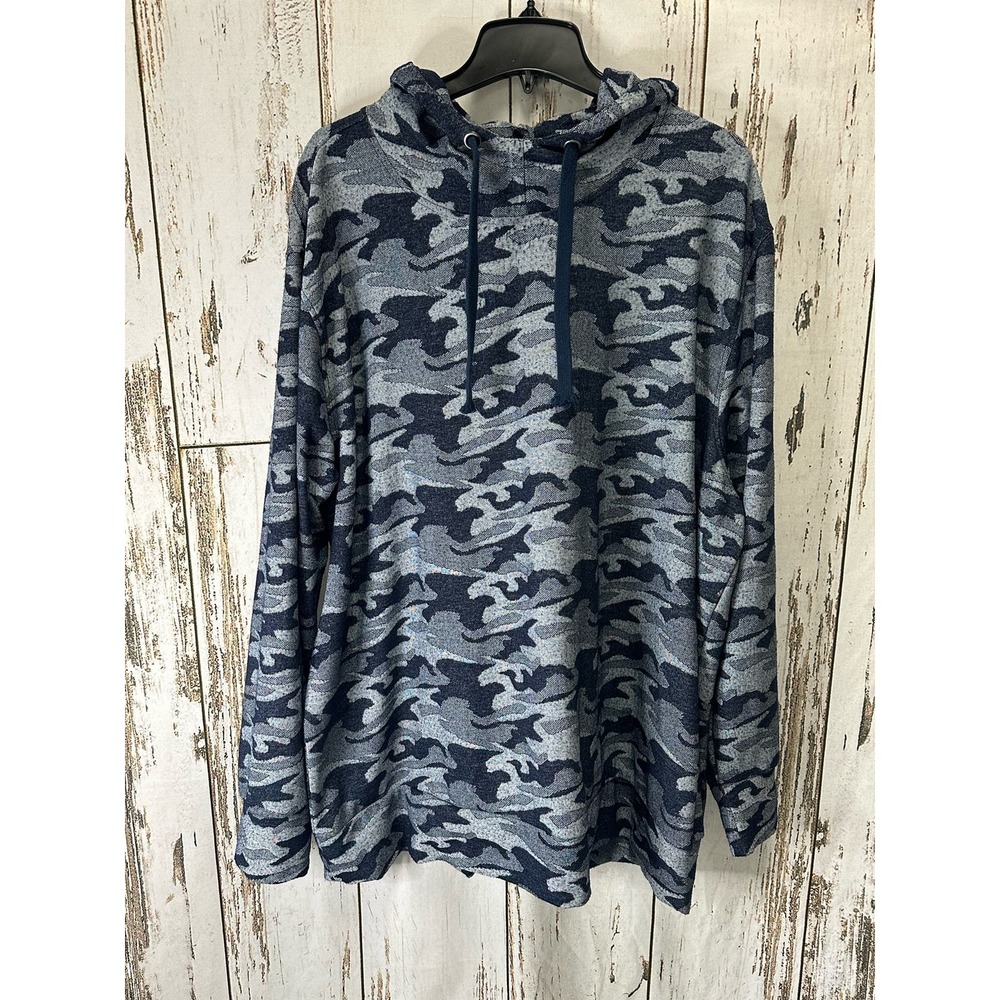 Society Of One Blue Camo Hoodie Cotton Size 2XL